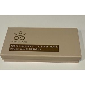Samadhaan 100% Mulberry Silk Sleep Mask for Side Sleepers Eye Mask Nose Wing